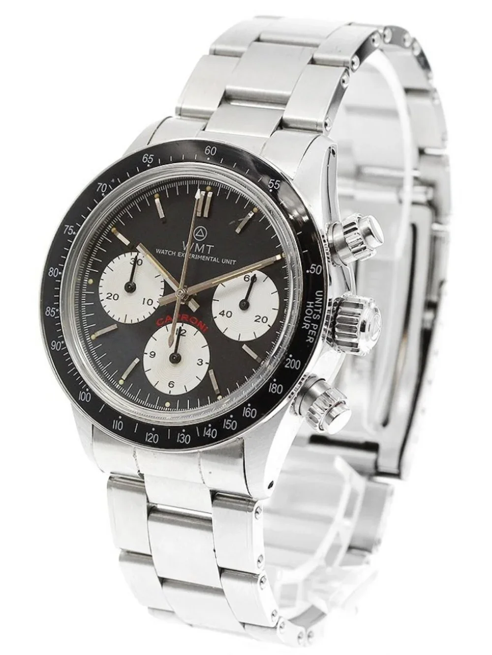 WMT Montana CAPRONI logo Chronograph Black White Dial Automatic Men's_962913